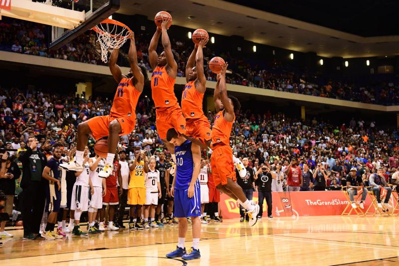 Devan Douglas Dunking a Basket