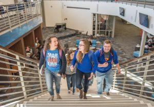 Students on the stairs