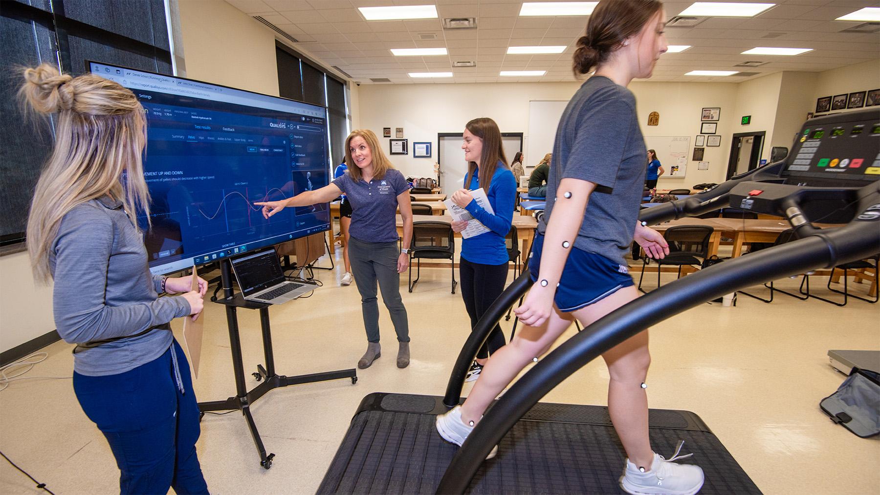 students working in a biomechanics lab